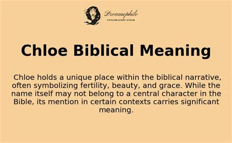 chloe paul|chloe biblical meaning.